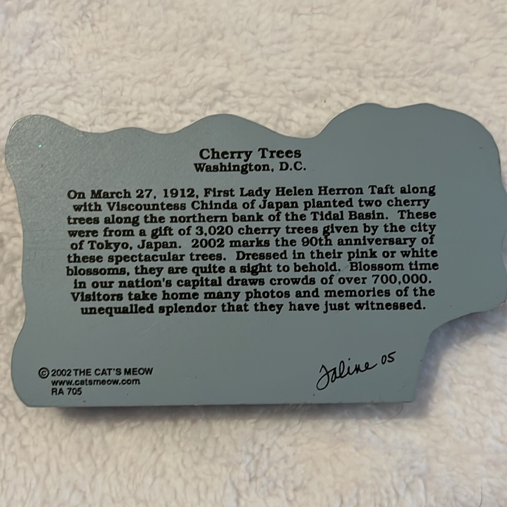 Cat's Meow Washington D.C. Cherry Trees - Picture 2 of 2